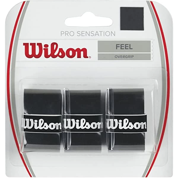 Wilson Pro Sensation Overgrip 3-Pack Black 1 Wilson Pro Sensation Overgrip 3-Pack Black