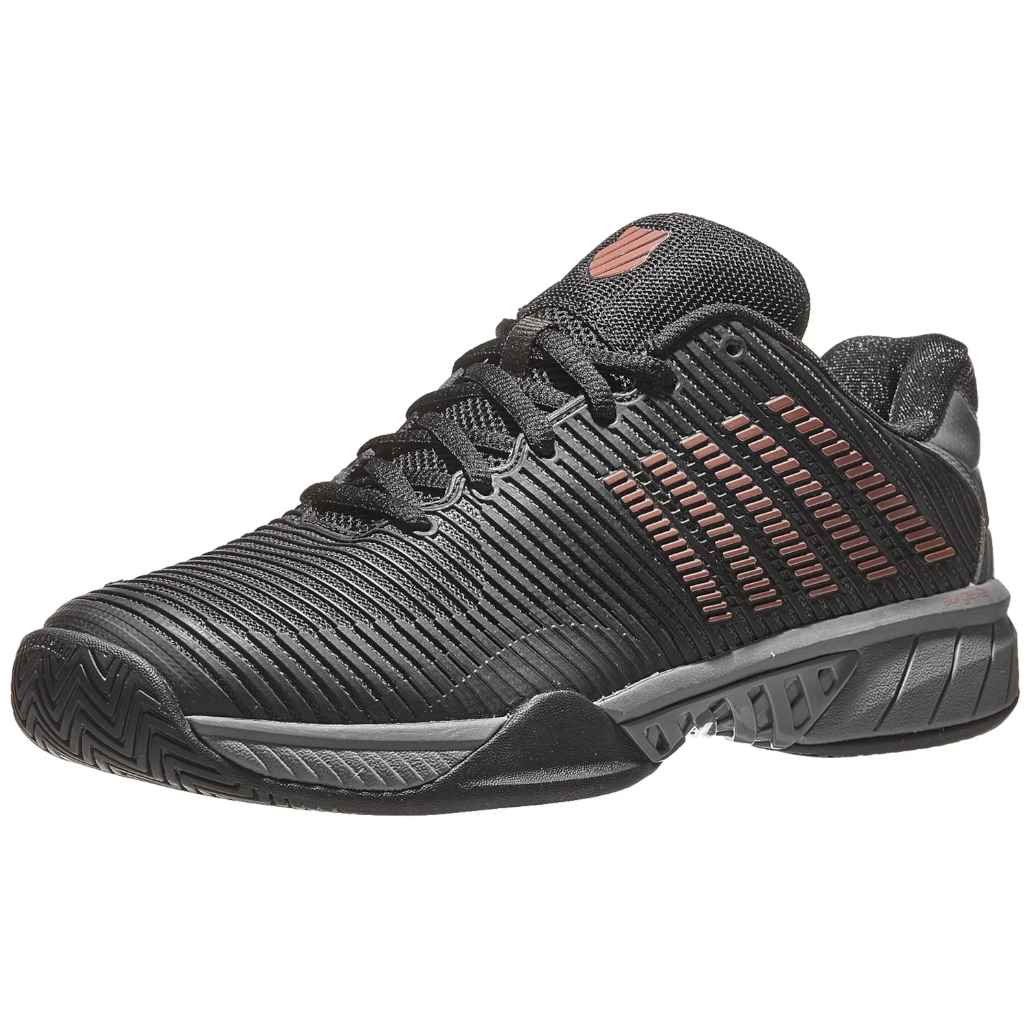 K-Swiss Hypercourt Express 2 Black/Grey/Orange Men's Tennis Shoes 2 K-Swiss Hypercourt Express 2 Black/Grey/Orange Men's Tennis Shoes - Image 2