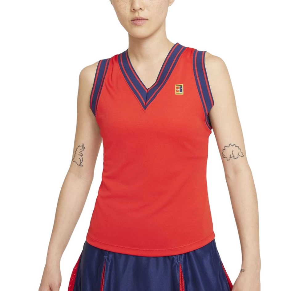 NikeCourt Dri-FIT Slam Red Women's Tennis Tank Top 1 NikeCourt Dri-FIT Slam Red Women's Tennis Tank Top