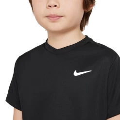 Nike Court Dri-FIT Victory Boy's University Black Tennis Top -Ball Sports Store Slide3 1b903112 9143 4711 8f02 e2a28de34ae8