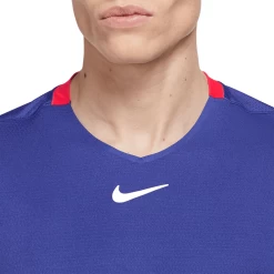 NikeCourt Dri-FIT Advantage Men's Lapis, Crimson, And White Tennis Top -Ball Sports Store Slide3 3d8b9420 cc2c 45e8 b929 fb99aae316bb