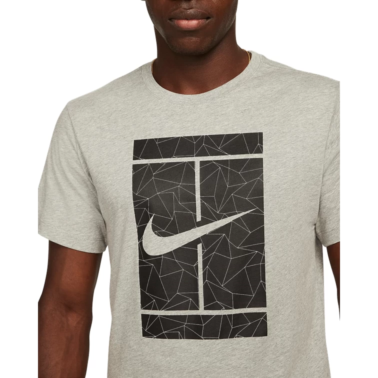 NikeCourt Men's Seasonal Grey Tennis T-Shirt 3 NikeCourt Men's Seasonal Grey Tennis T-Shirt - Image 3
