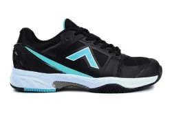 Tyrol Women's Striker Black/Teal Pickleball Indoor Court Shoes